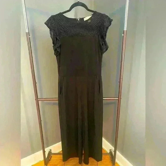 Michael Kors women’s black lace one piece pant set dressy formal trendy size S‎ - Picture 1 of 5